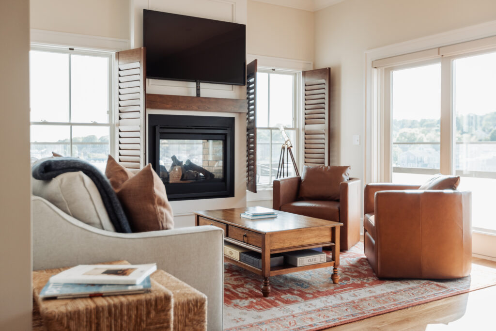 Stanton House Penthouse South Living Room- the best place to stay in Connecticut in the fall
